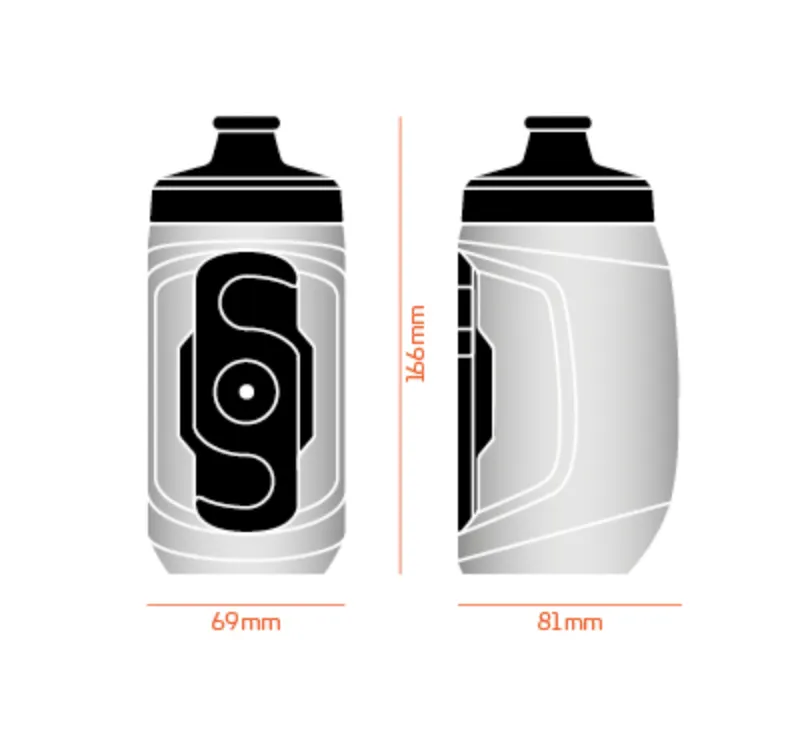 Fidlock Twist Bottle and Bike Base 450ml Transparent Black-1